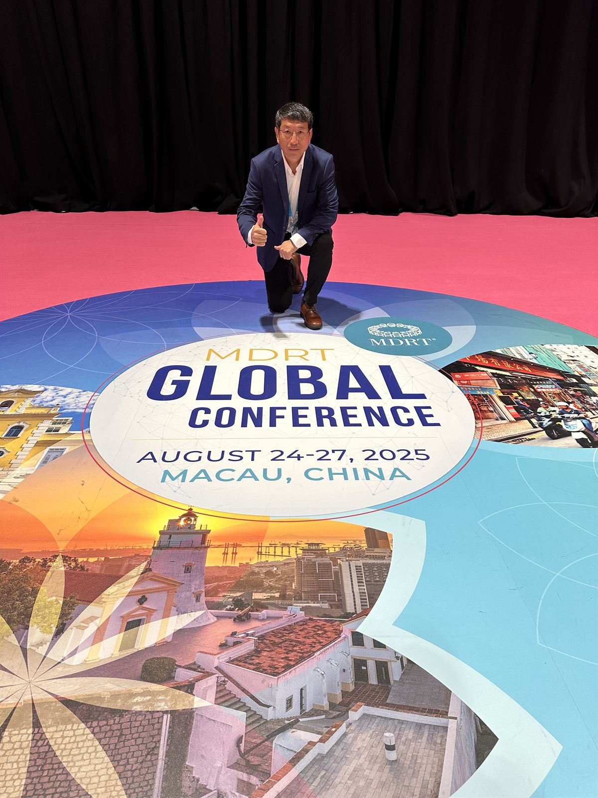 Frank Zhou at the MDRT Global Conference 2025 in Macau