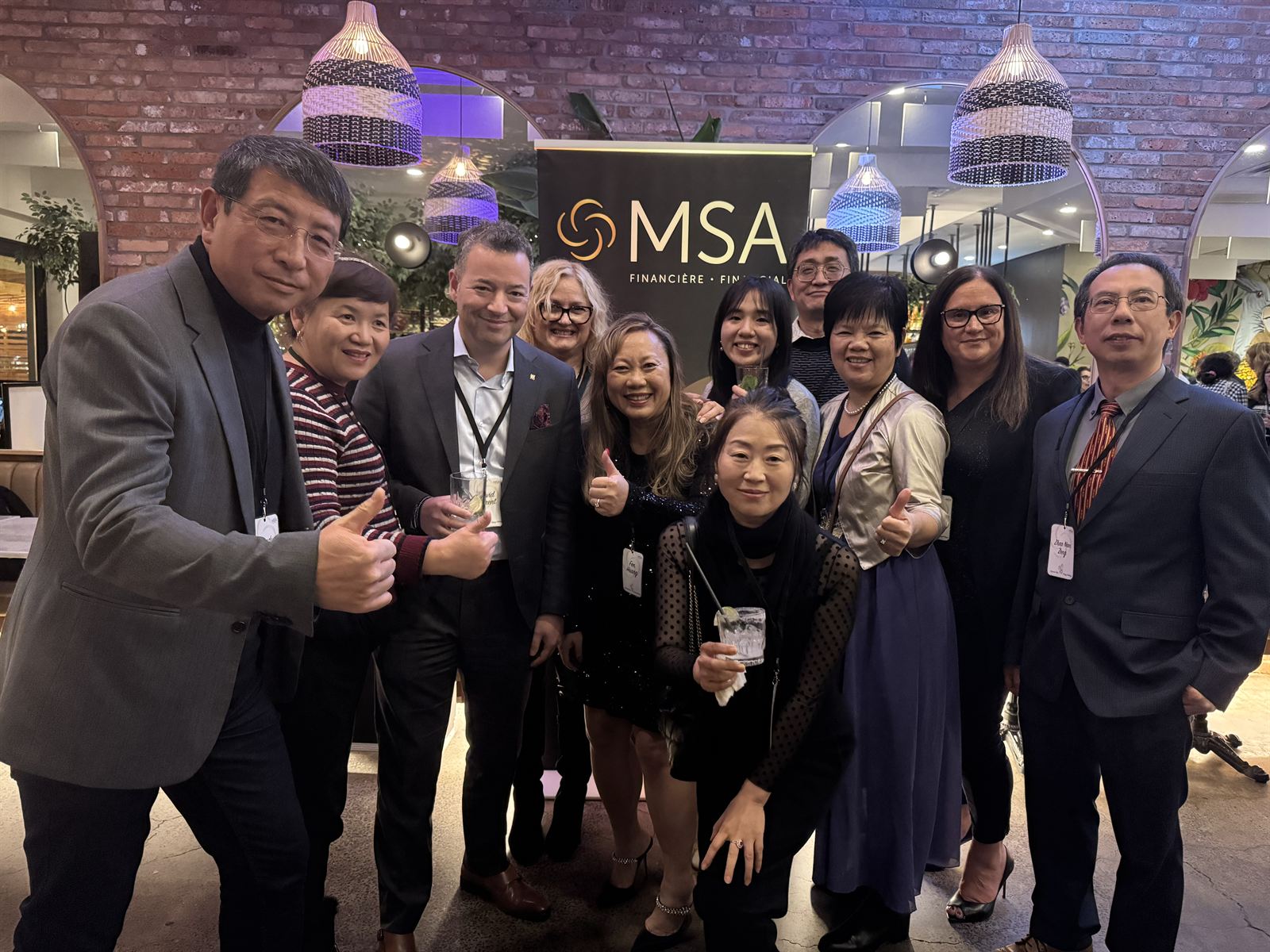 Frank Zhou with industry colleagues at an MSA Financial event